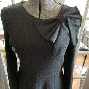Eliza J sweater dress; accent bow
